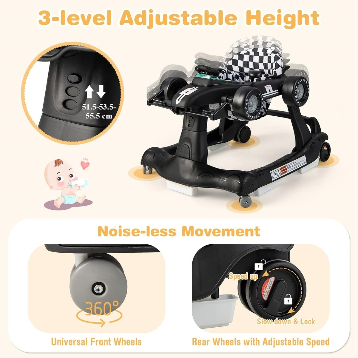 TinyStride | 4-in-1 Foldable Baby Walker – image 2