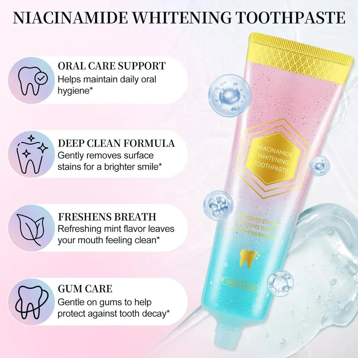Niacinamide Whitening Toothpaste – Stain Removal & Fresh Breath – image 9