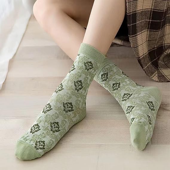 LumeFlora – Soft Cotton Embroidered Flower Socks – image 32