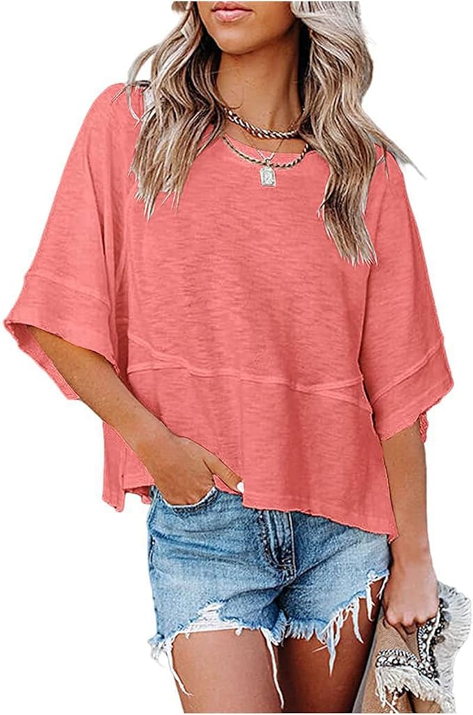 BellAura – Solid Color Bell Sleeve T-Shirt – image 7