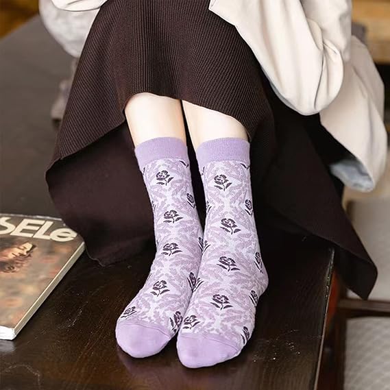LumeFlora – Soft Cotton Embroidered Flower Socks – image 22
