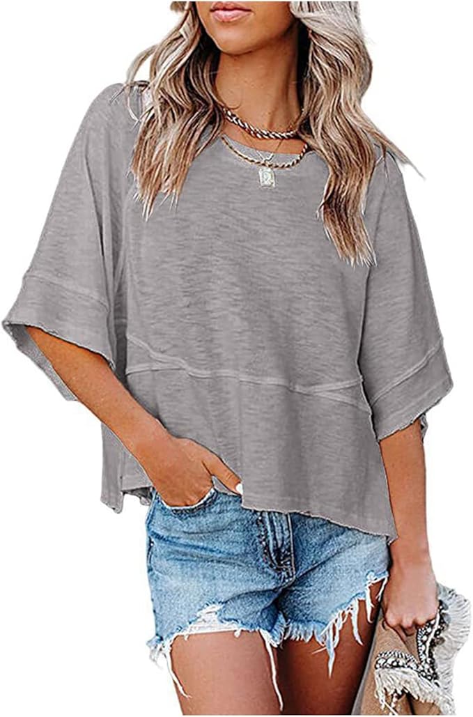 BellAura – Solid Color Bell Sleeve T-Shirt – image 11