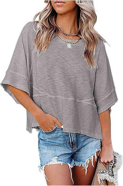 BellAura – Solid Color Bell Sleeve T-Shirt – image 11