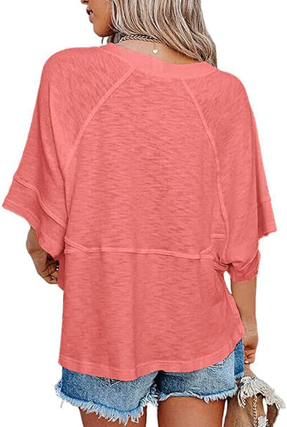 BellAura – Solid Color Bell Sleeve T-Shirt – image 12