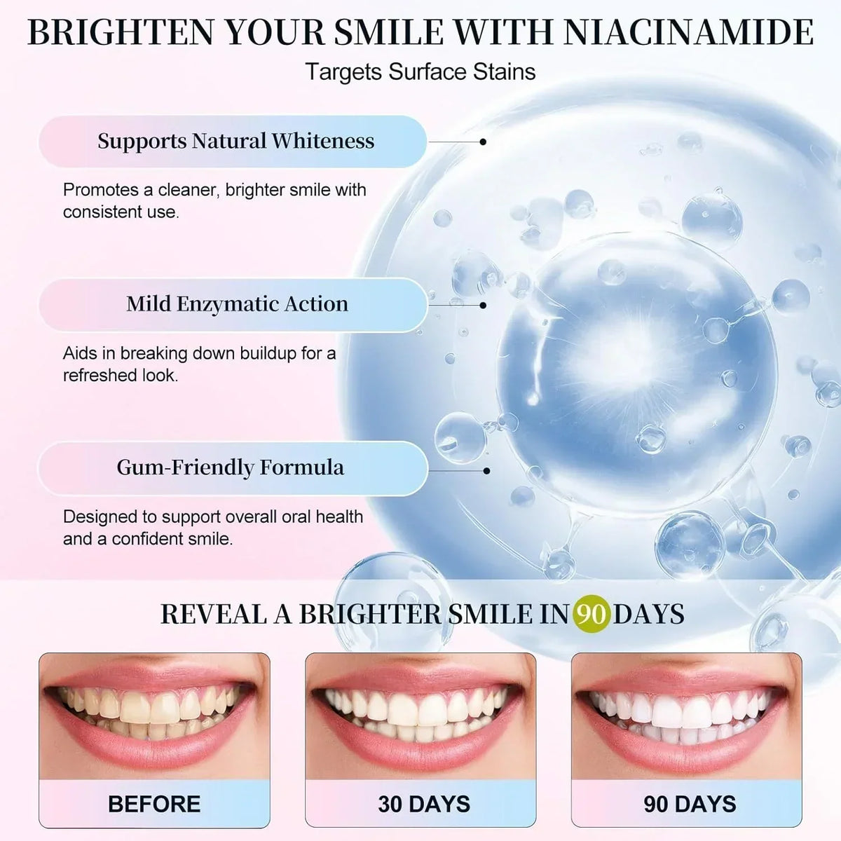Niacinamide Whitening Toothpaste – Stain Removal & Fresh Breath – image 3