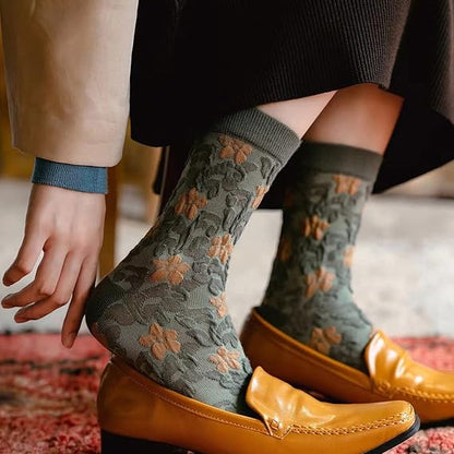 LumeFlora – Soft Cotton Embroidered Flower Socks – image 26