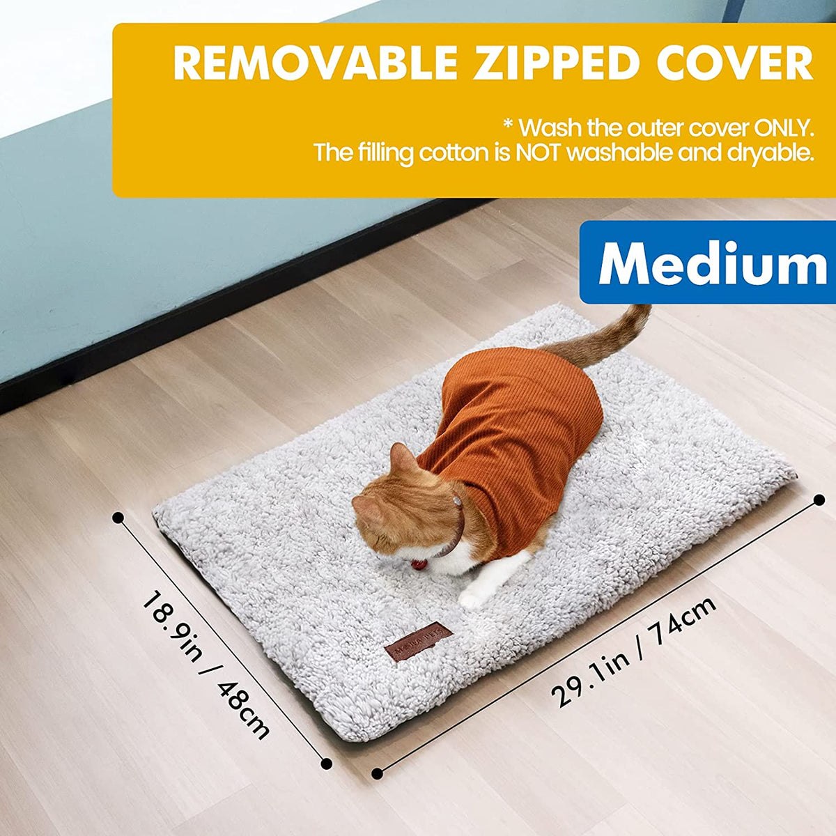 PawTherm – No-Electric Warm Pet Bed – Plus (For Big Cat) / Light Grey