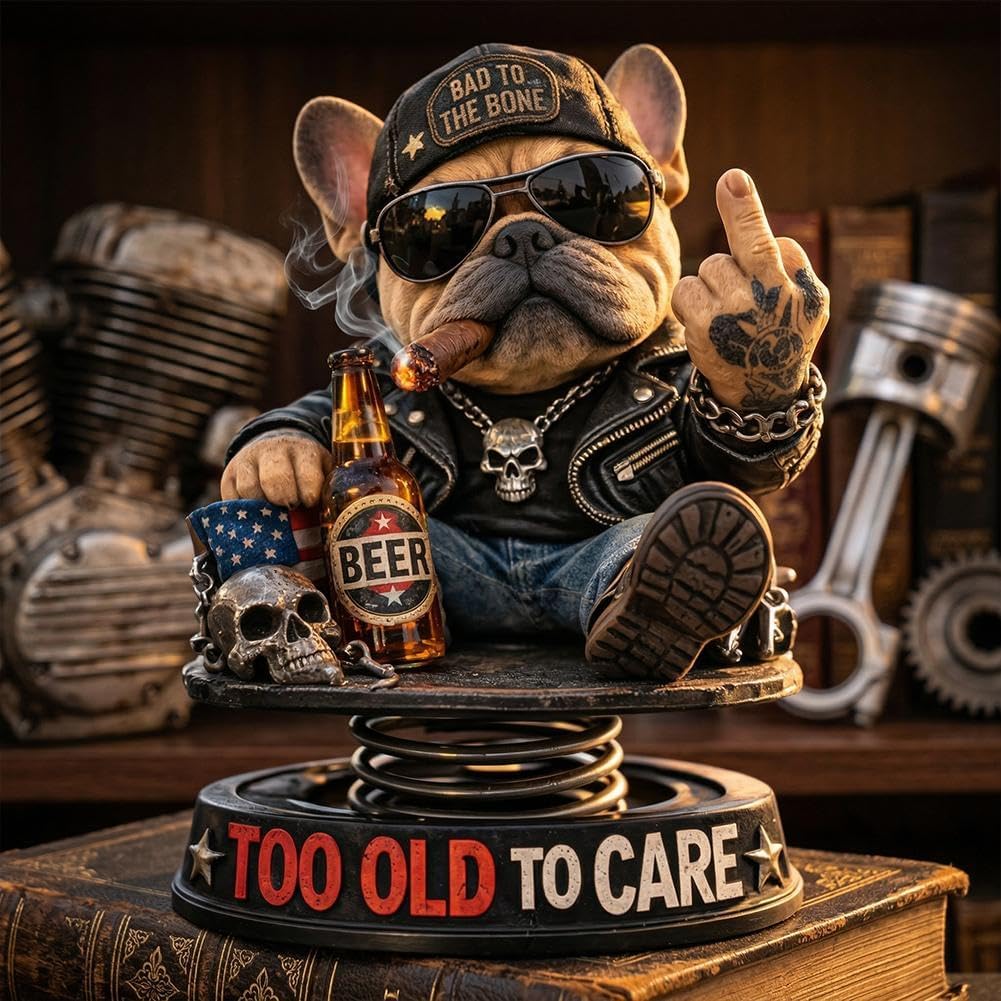 DashMood – “Too Old To Care” Dashboard Bobblehead – image 5