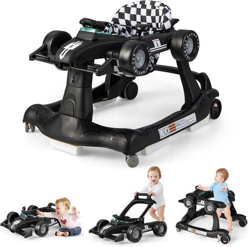 TinyStride | 4-in-1 Foldable Baby Walker – Black