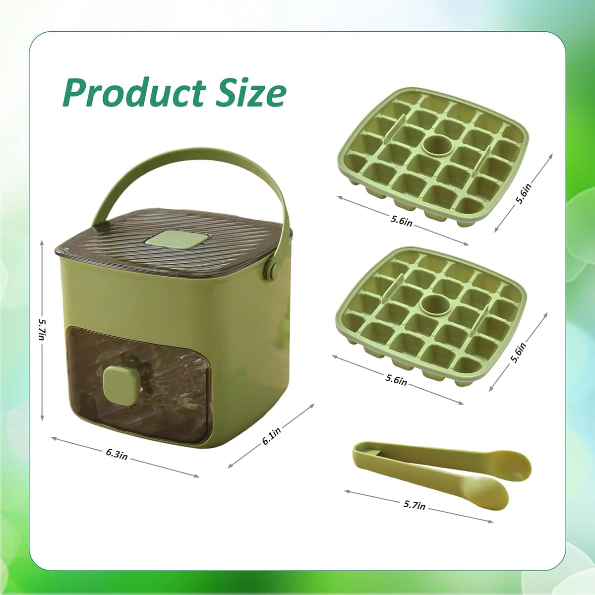 Portable Ice Maker with Lid and Storage Box (48 Cubes) – image 11