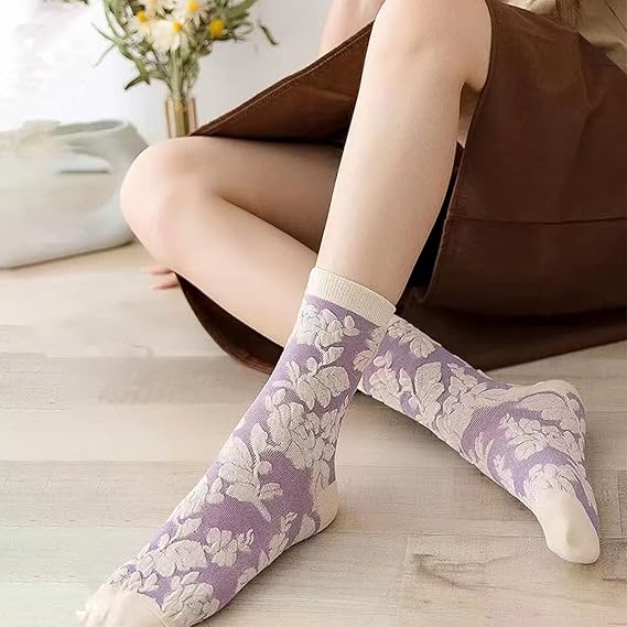 LumeFlora – Soft Cotton Embroidered Flower Socks – image 27