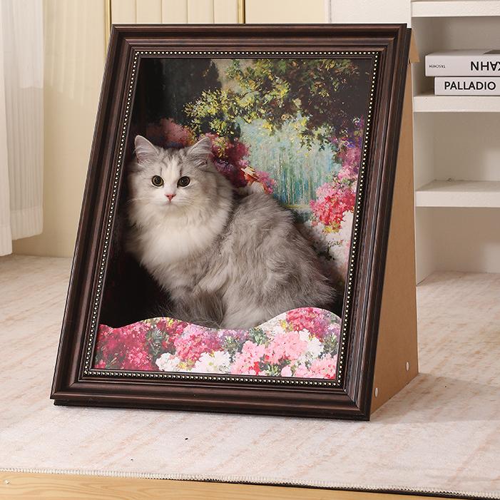 PurrfectArt – Mona Lisa Cat Scratcher Bed – B