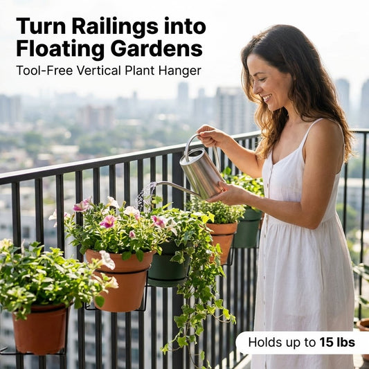 GreenRail – Space-Saving Hanging Planter – 1Pcs
