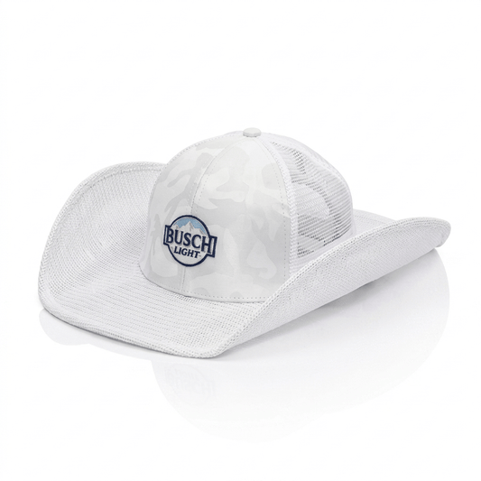 DustRider – Classic Western Cowboy Hat – Whtie Camo / Small