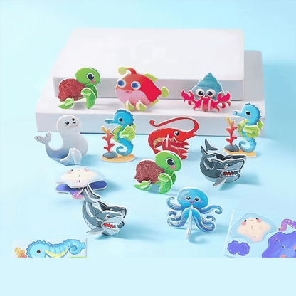 BugBuild – 3D Creative Insect Paper Jigsaw Puzzle – Ocean Jigsaw Puzzle(25 pcs)