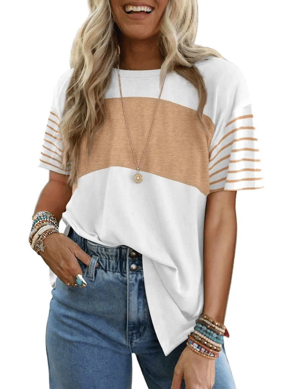 ModaBlend – Relaxed Tunic Shirt – White / S
