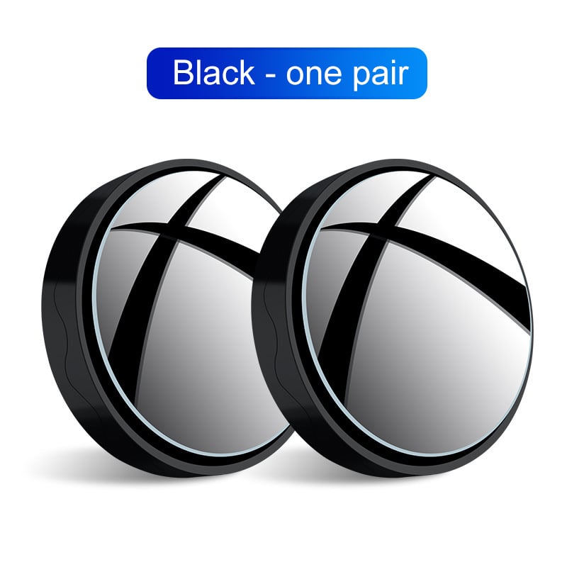 DriveSafe – Wide Angle Car Blind Spot Mirror – Black - one pair