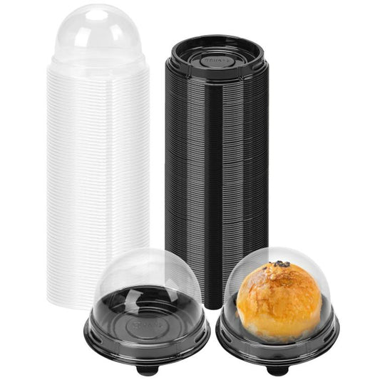 SweetServe – Mini Dessert Containers – Black / 100pcs