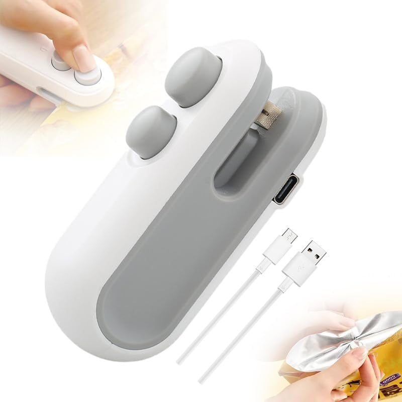 SnapSeal – Portable Bag Sealer with Cutter & Magnet – White / BUY 1