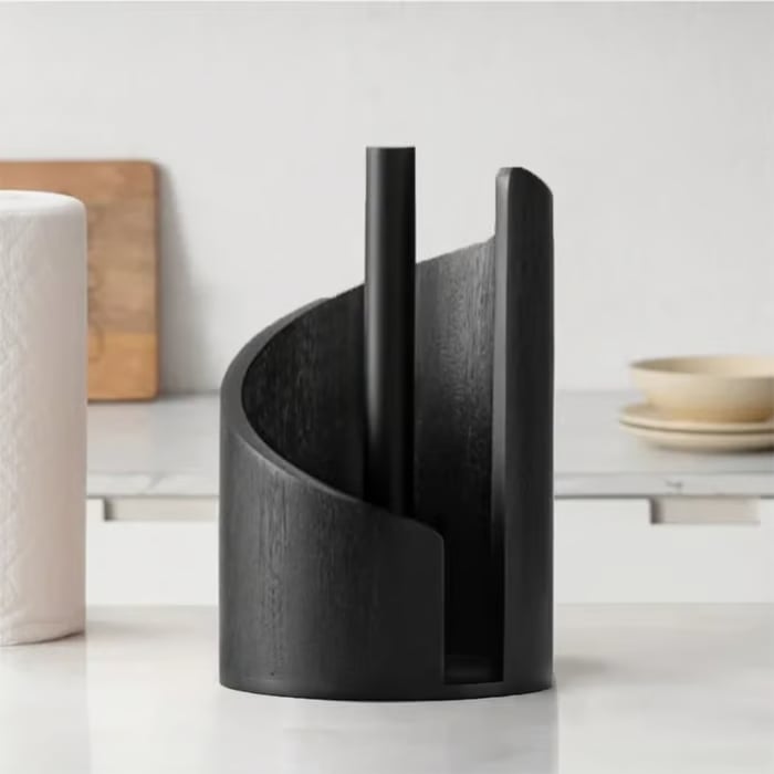 PeakHold – Mountain Paper Towel Holder Countertop – Black