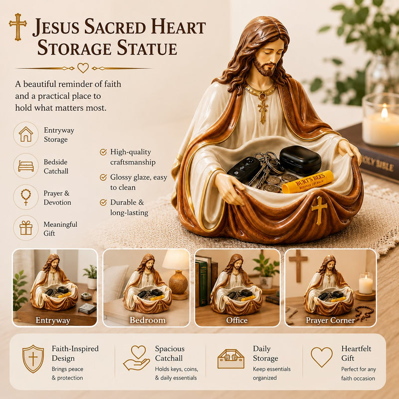 FaithKeeper – Handcrafted Jesus Storage Bowl – Buy 3 get 2 Free（5 pcs）
