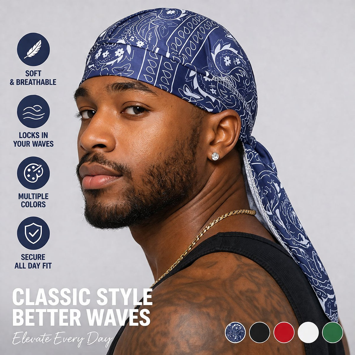 RoyalWave – Paisley Hair Durag – image 13