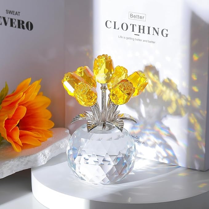 CelestiaRose - Timeless Crystal Arrangement – Yellow