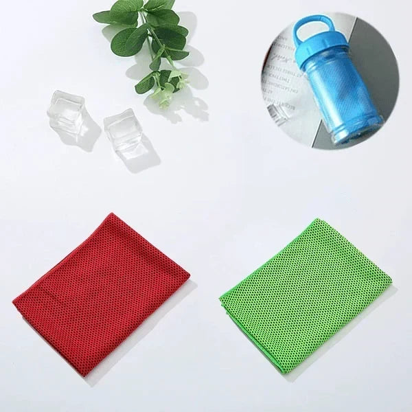 ChillWrap – Rapid Cooling Towel – Red / Green