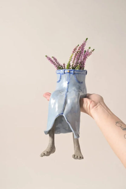 SproutBuddy - Decorative Hanging-Leg Planter – Denim skirt