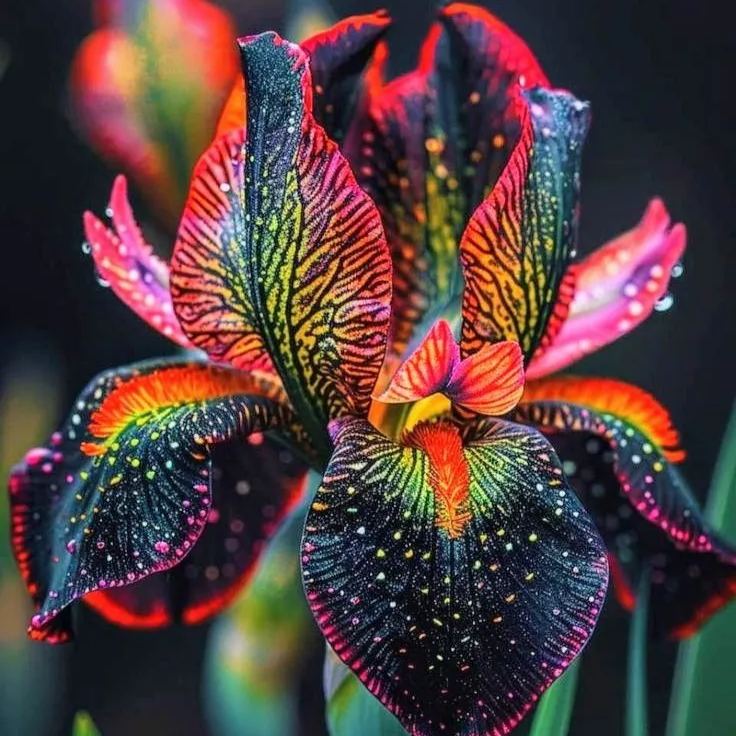 BloomAura – Exotic Tall Bearded Iris Flower – Amber Glow / 2 Iris Rhizomes