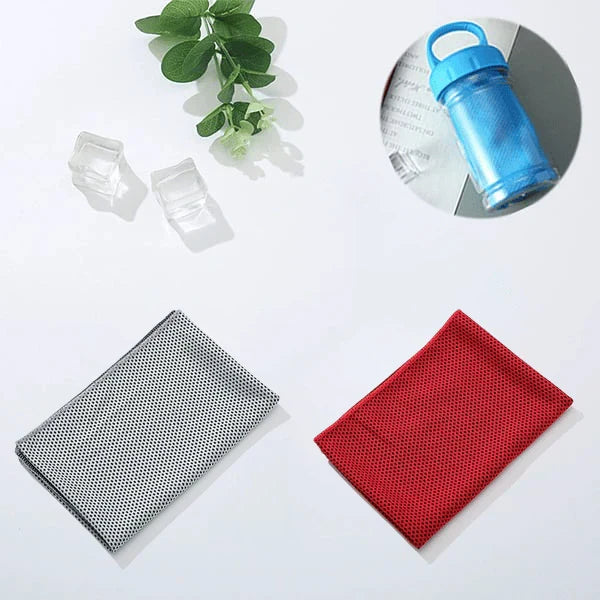 ChillWrap – Rapid Cooling Towel – Grey / Red