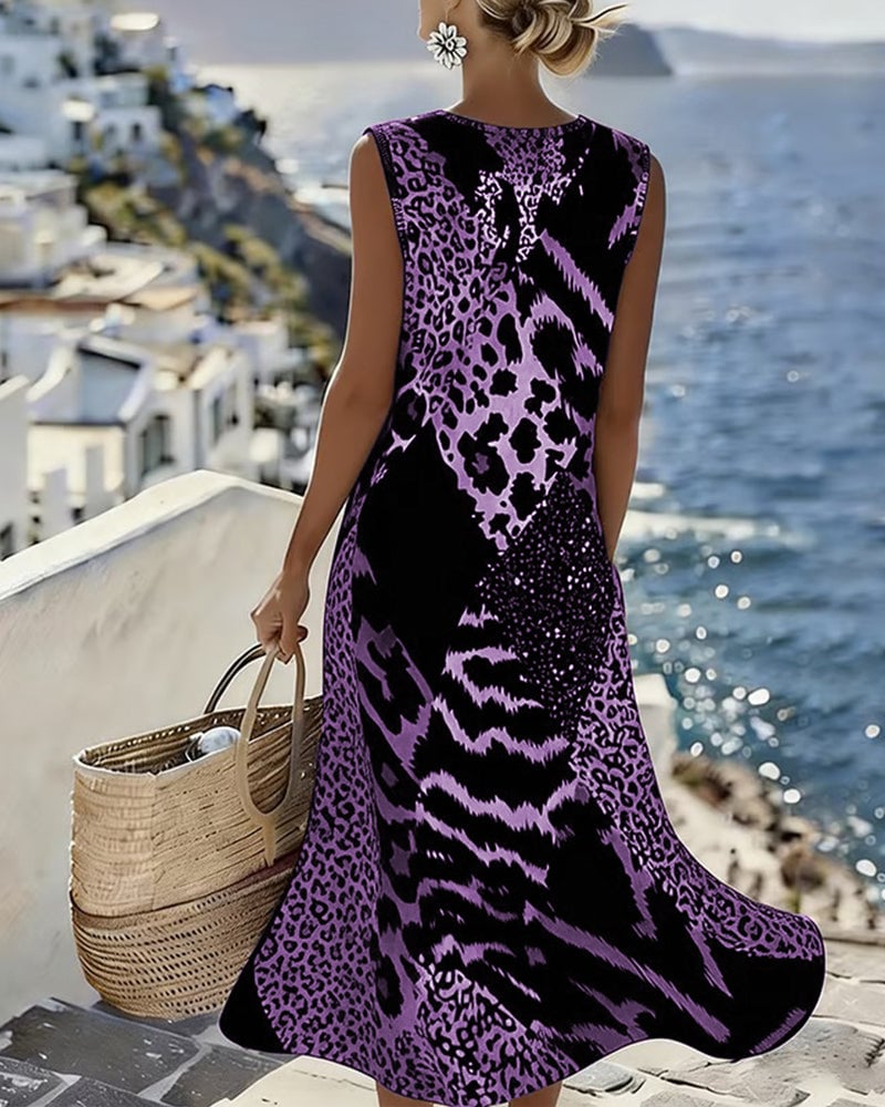 SavannaChic Midi – Leopard Shift Dress – image 12