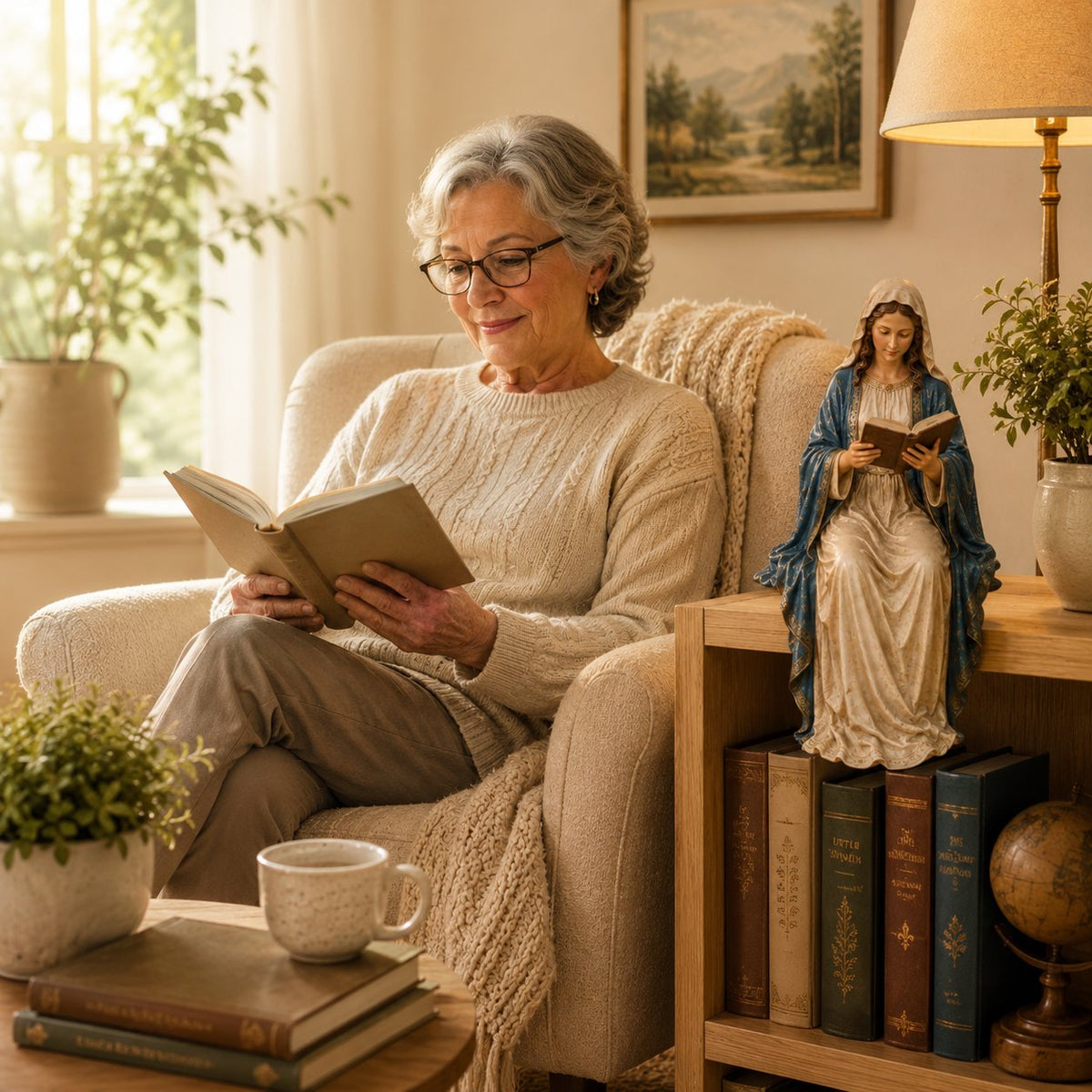 DivineRest - Virgin Mary Reading Figurine – image 5