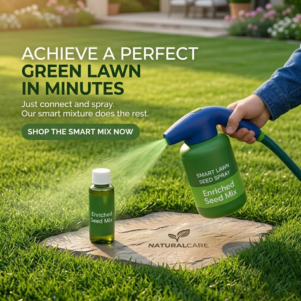 LumeLawn – Professional Spray-On Grass Seed Kit – SPRAY POT + 1 LIQUIDS