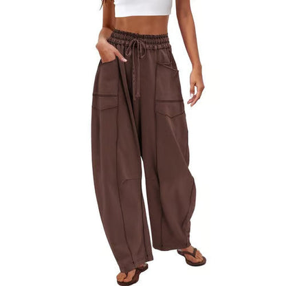StreetLoom – Women’s Baggy Barrel Pants – Coffee / XS