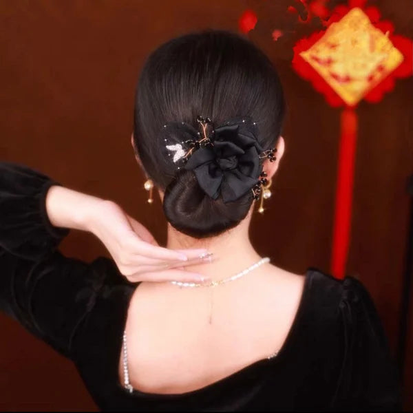 QuickTwist - Stylish and Quick Hairband – Black Rose
