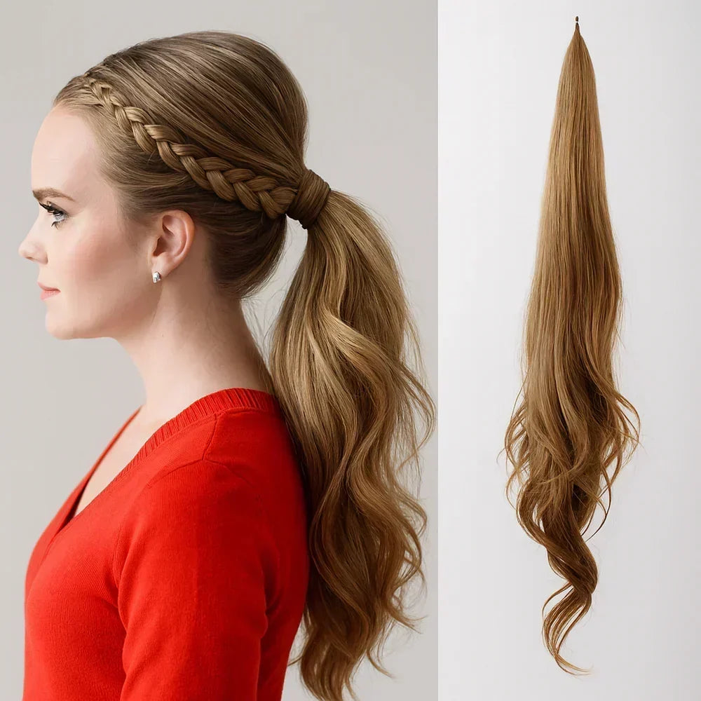 CrownLength – Instant Glam Hair Extension – Light Brown / Buy 1 Get 1 Free