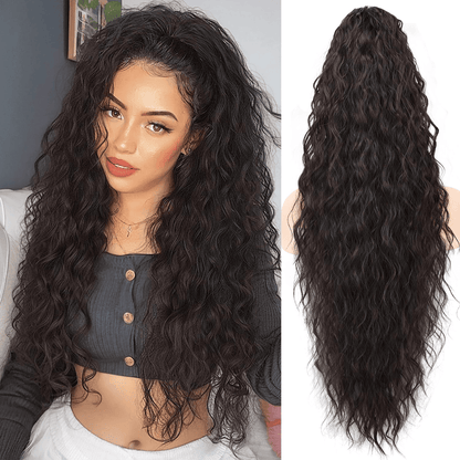 SilkiPony – Natural Hair Ponytail Extension – Black Brown