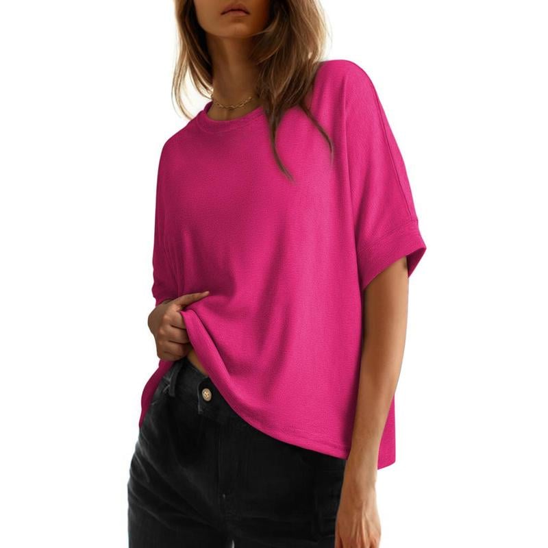 CloudEase – Loose Fit Comfortable Women’s T-Shirt – Magenta / S
