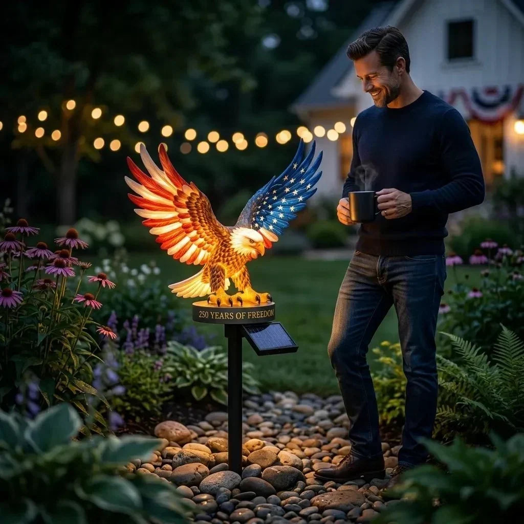 PatriotFlame – Solar Eagle Yard Stake – image 4