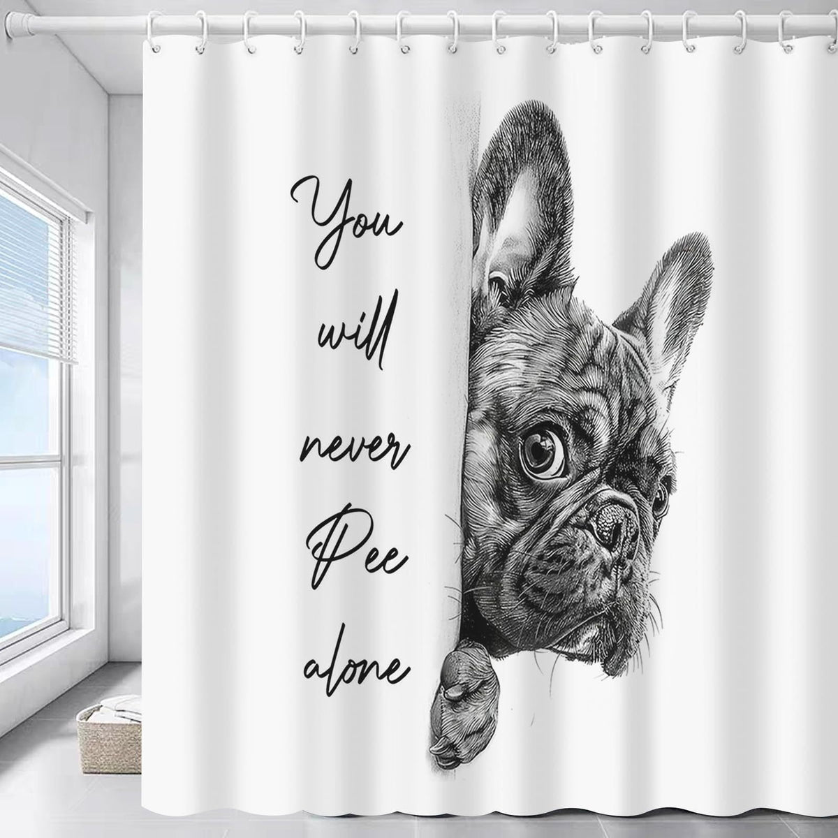Are You Pooping?" Donkey Shower Curtain – Dog / 71in x 71in