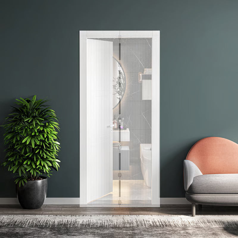 BreezeLock – Magnetic Mesh Fly Protection Door – White / 80*210