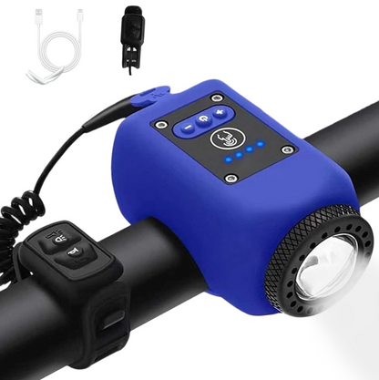 RideSafe – Electronic Bike Horn with Powerful Floodlight – Blue
