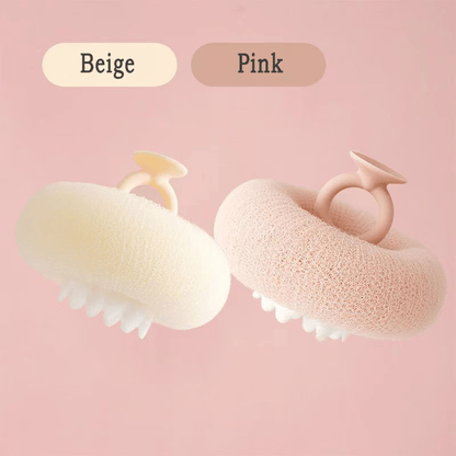 SpaPetal – Luxury Shower Sponge – Beige+Pink