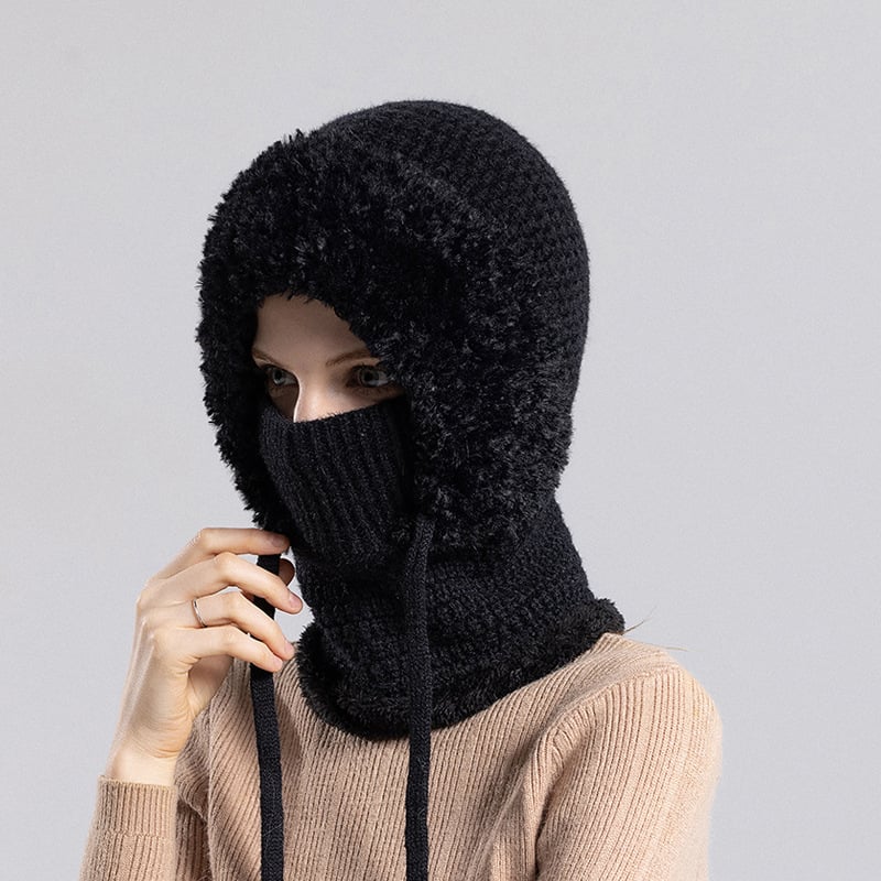 CozyFlex | 3-in-1 Women’s Beanie Hat – Black