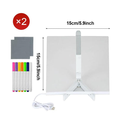 LumeNote – Multi-Color Glowing Memo – 2 Sets-5.9*5.9in + 7 colored pens