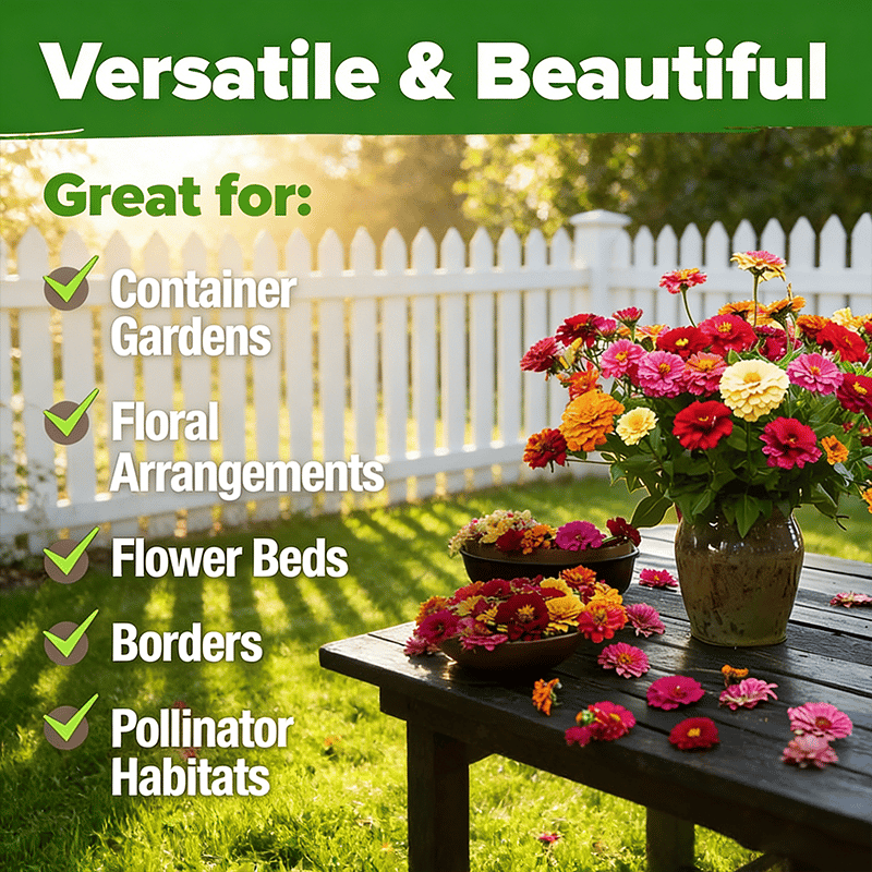 PurePetal – Zinnia Seeds for Vibrant Heirloom Flowers – image 4