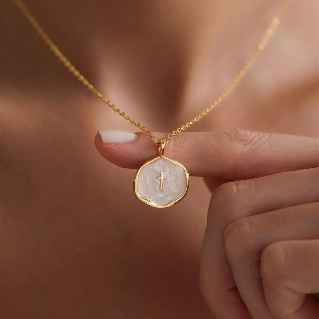 LuminaCross - Elegant Gold-Tone Faith Necklace – Buy 1