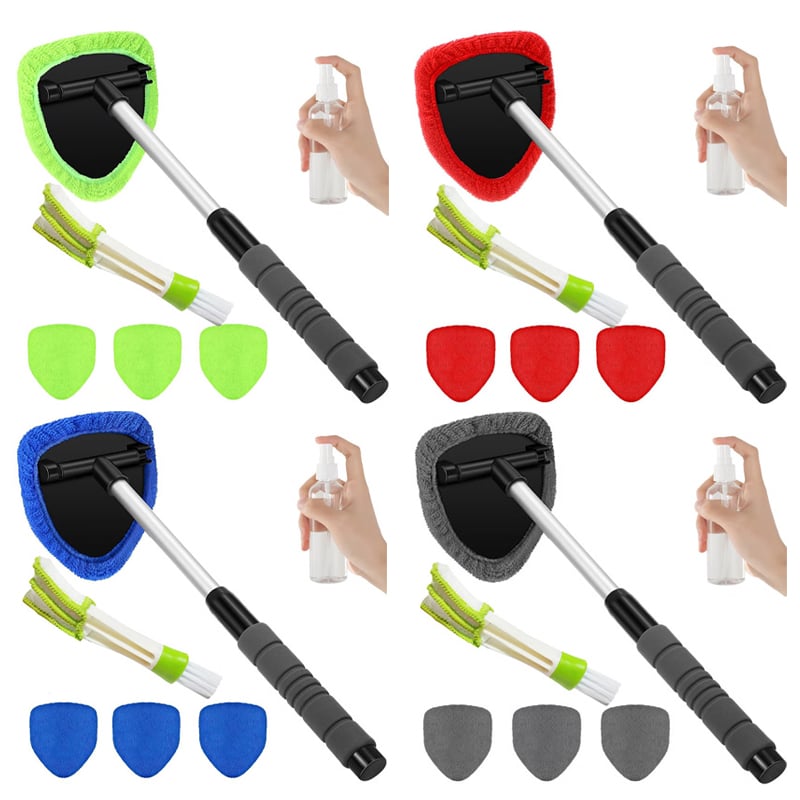 ClearReach – Genius Windshield Cleaning Tool – Green + Red + Blue + Gray