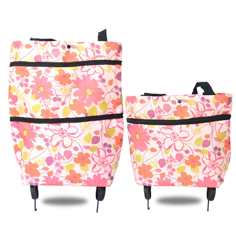 EcoFold – Shopping Bag Folding Green Bag – Colored flowers